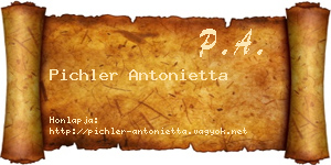 Pichler Antonietta névjegykártya